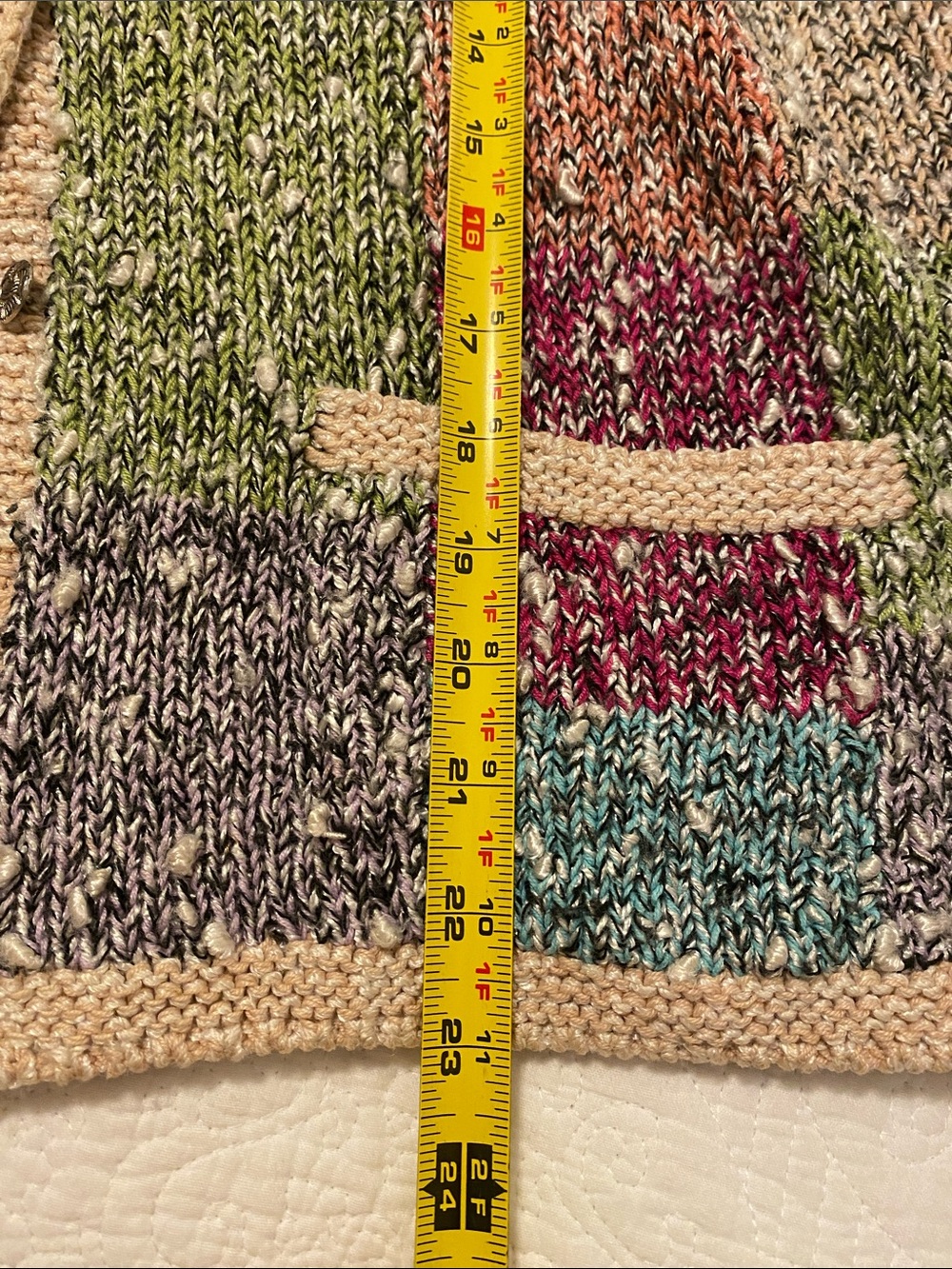 South Cotton Hand-Knitted Cotton Button Front Cardigan Sweater - Picture 6 of 7
